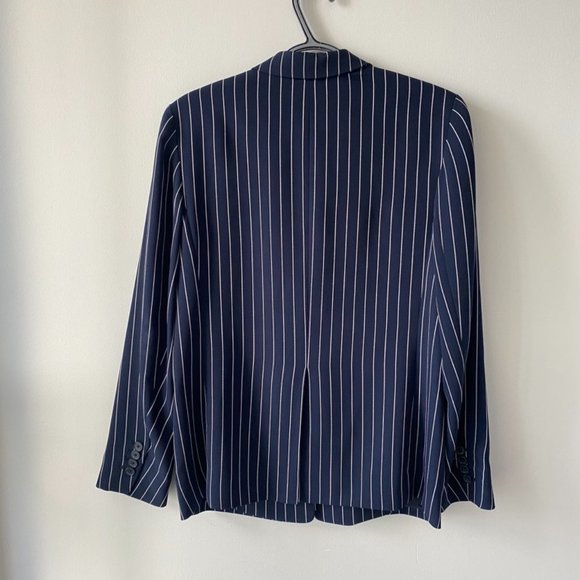 Navy Pinstripe Babton Blazer - Picture 2 of 7